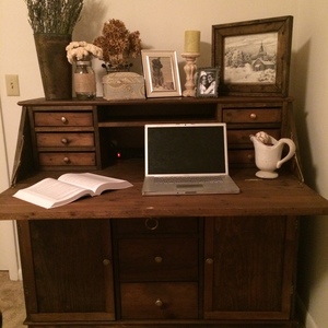 hutch desk secretary rustic projects follow