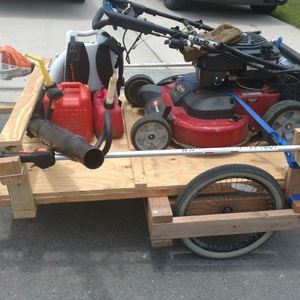 bicycle lawn mower trailer