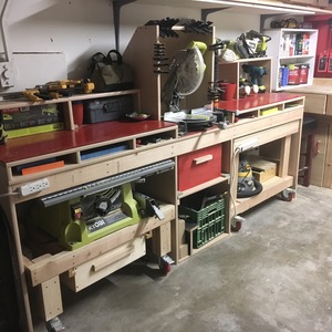 Miter Bench with Rolling Carts - RYOBI Nation Projects