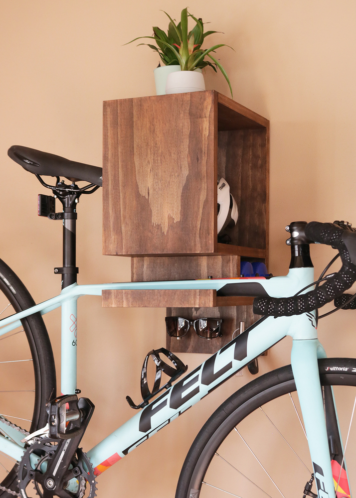 diy bike rack wall