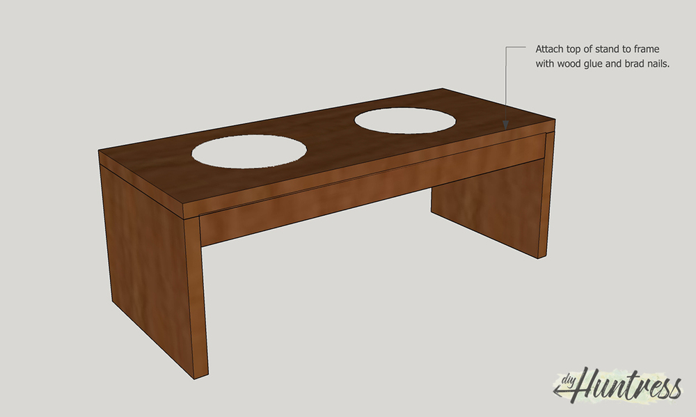 wooden dog dish stand