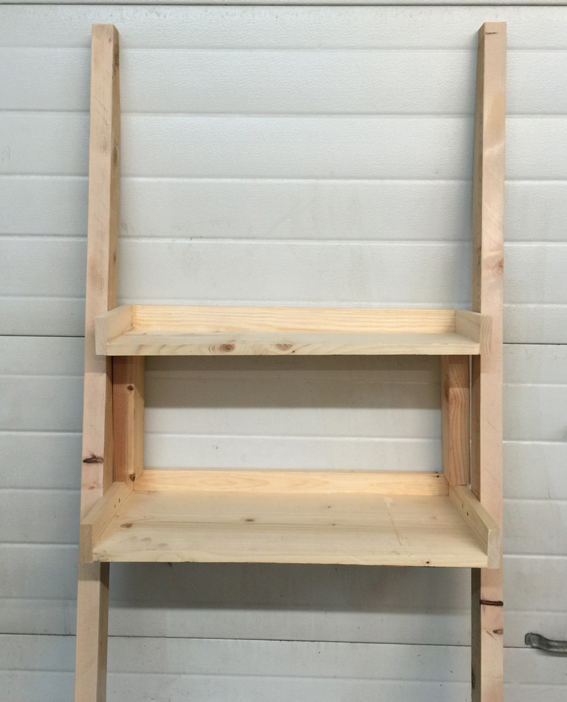 Leaning Bathroom Ladder Shelf - RYOBI Nation Projects