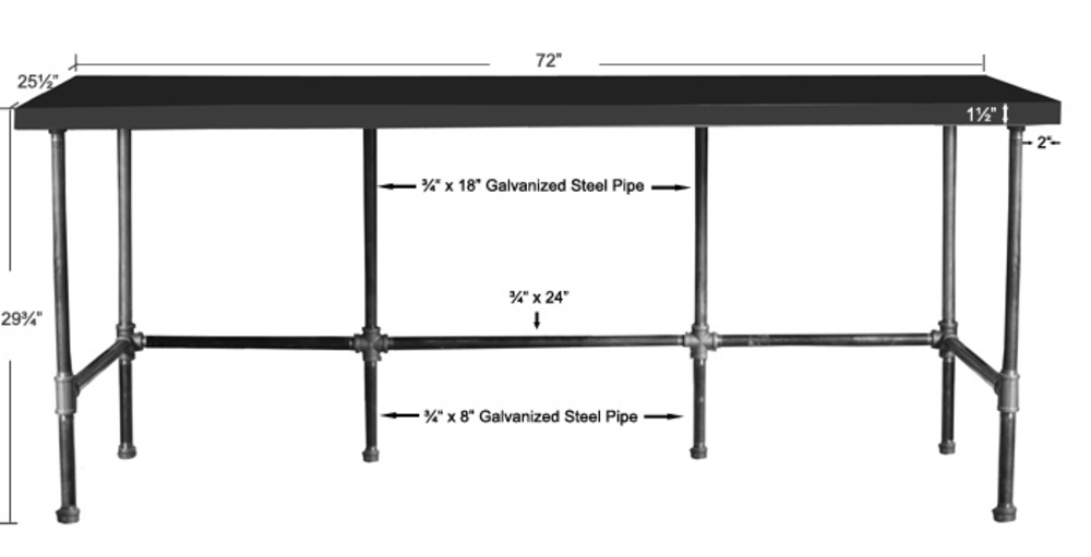 Diy Industrial Pipe Wood Desk Ryobi Nation Projects